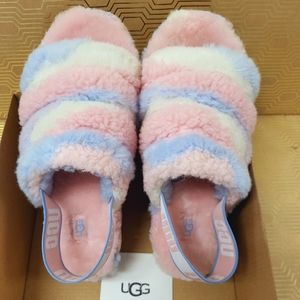 NIB Ugg Fluff Yeah Slide Cali Collage size 8